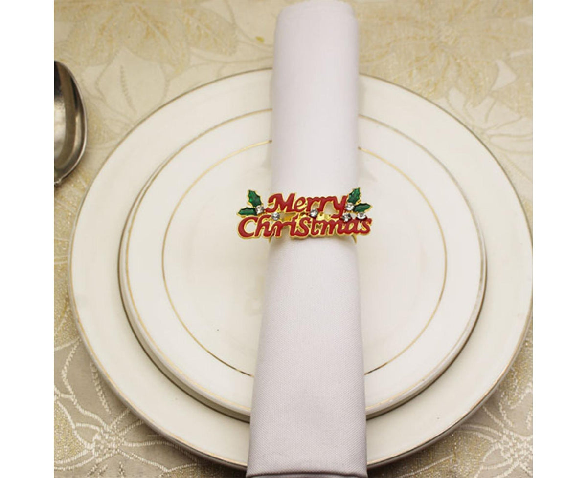 6Pcs Deer Shape Napkin Ring Christmas Style - Imitation Gold
