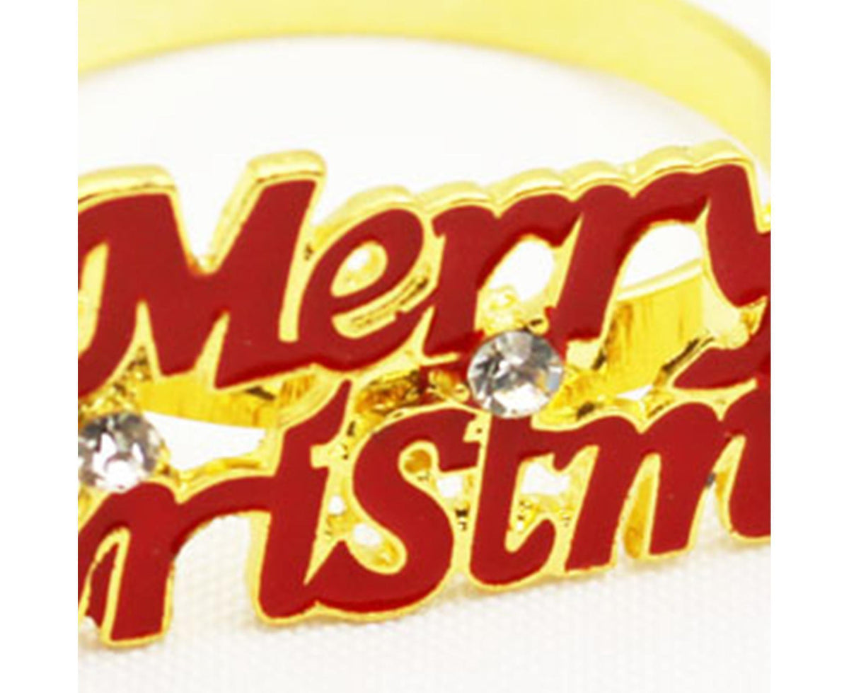 6Pcs Deer Shape Napkin Ring Christmas Style - Imitation Gold