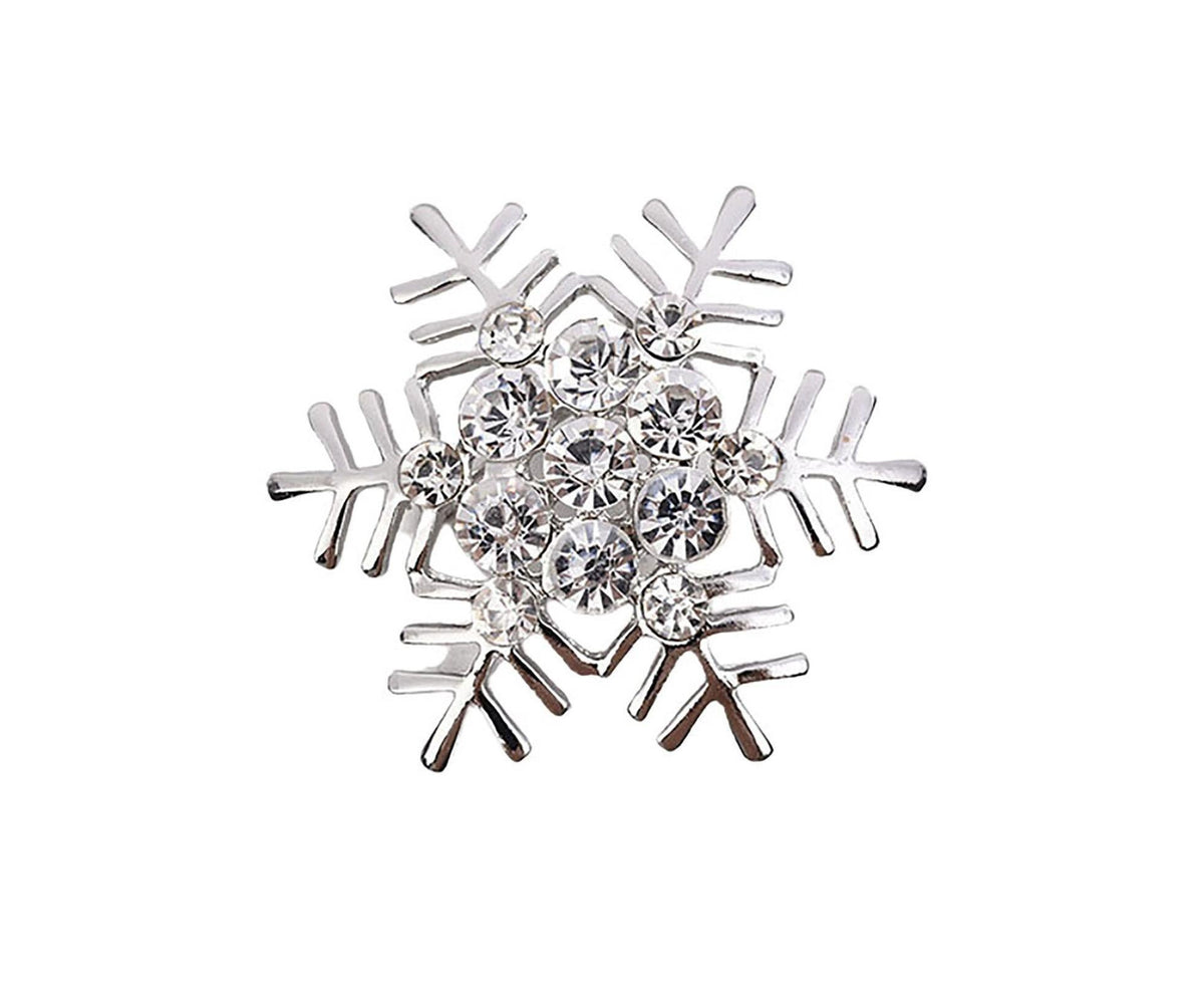 6Pcs Napkin Rings Snowflake Shape Multi-purpose Alloy Snowflake Napkin Rings Set for Gift-Silver