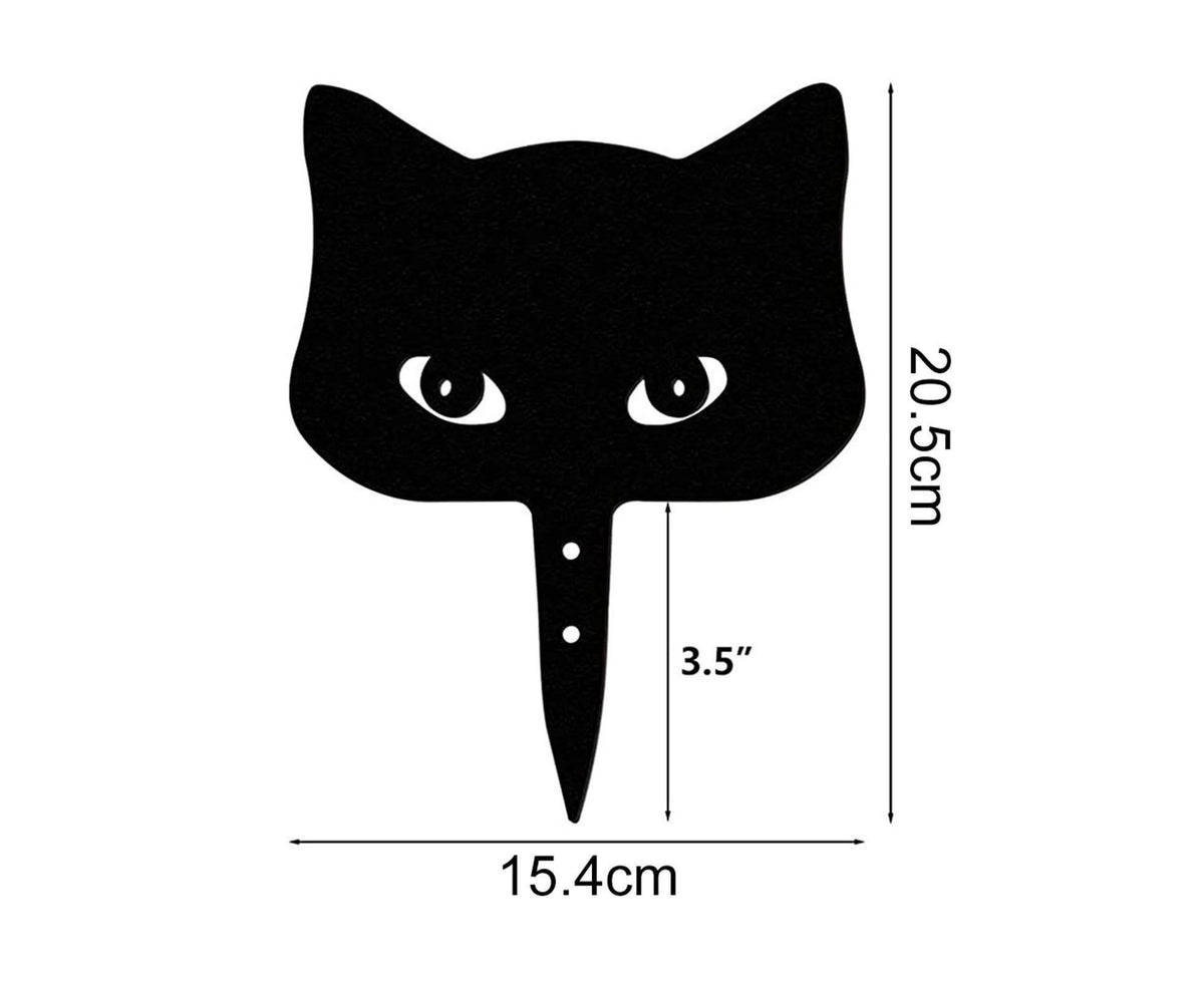 1 Set Garden Stake Peeping Cat Insert - A