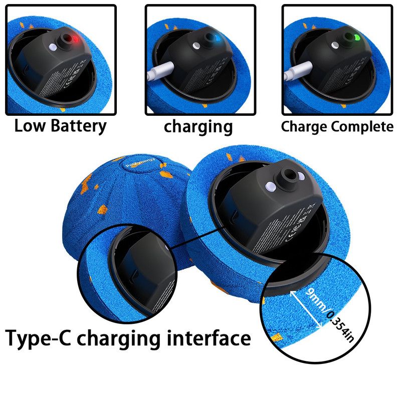Smart Interactive Dog Toy Ball, Auto-Bouncing and Spinning, E-TPU Bite-Resistant and Rechargeable - Black
