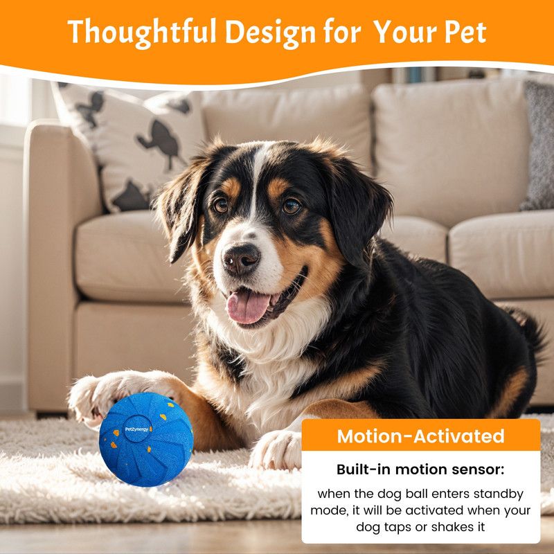 Smart Interactive Dog Toy Ball, Auto-Bouncing and Spinning, E-TPU Bite-Resistant and Rechargeable - Gray