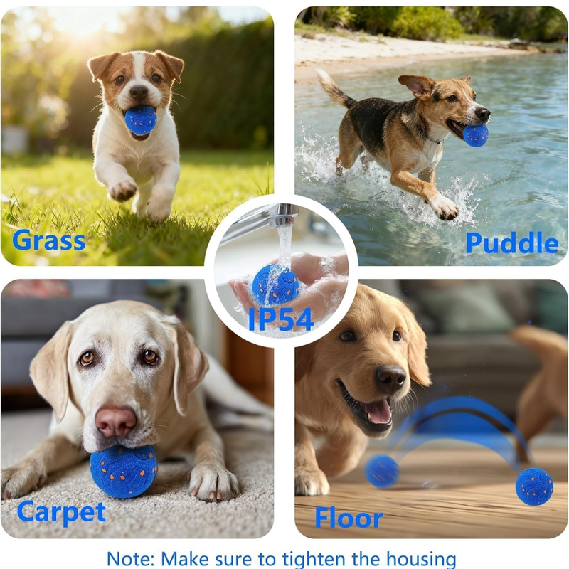 Smart Interactive Dog Toy Ball, Auto-Bouncing and Spinning, E-TPU Bite-Resistant and Rechargeable - Gray