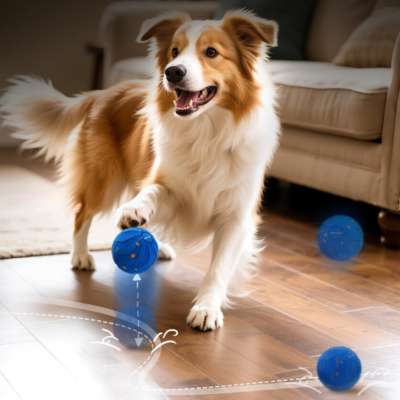 Smart Interactive Dog Toy Ball, Auto-Bouncing and Spinning, E-TPU Bite-Resistant and Rechargeable - Gray