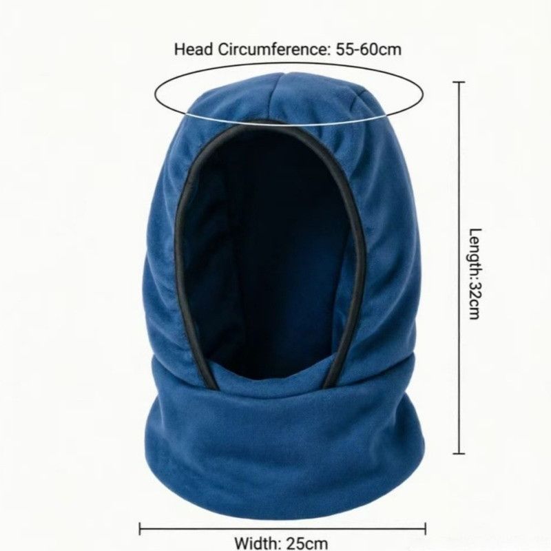 Fleece-Lined Thermal Balaclava, Windproof Face & Neck Cover Hat for Skiing, Cycling, and Outdoor Sports—Gray