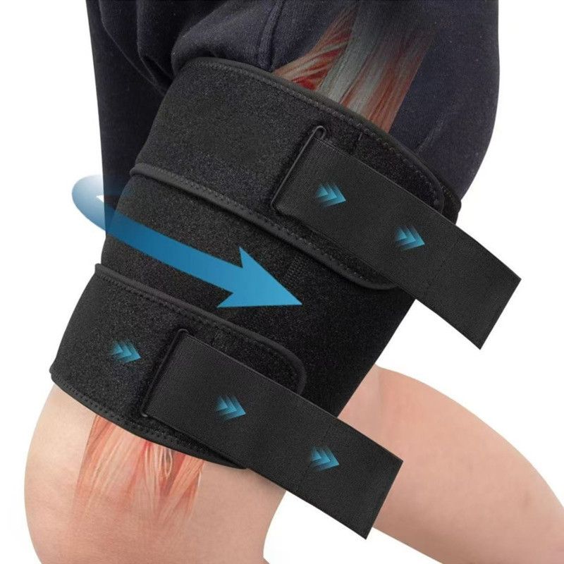 Adjustable Hamstring Support Wrap for Running and Fitness, Single Pack Fits Left & Right Leg, 1-Pack