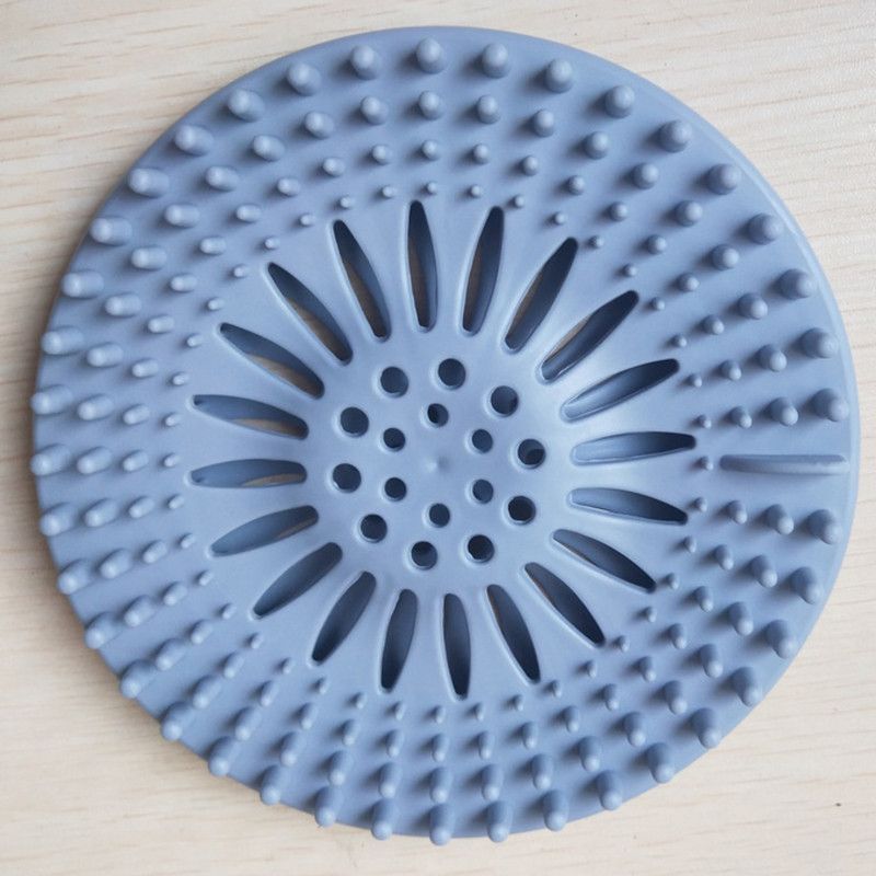 Silicone Anti-clog Filter Cover, Bathroom Drain Hair Catcher, Kitchen Sink Drain Strainer—Blue
