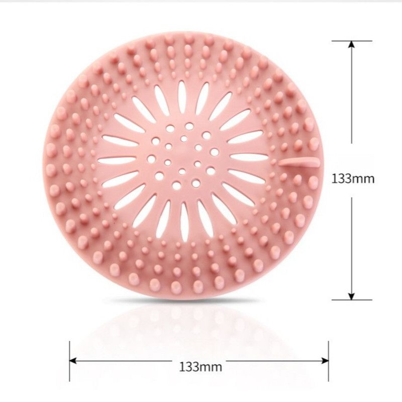 Silicone Anti-clog Filter Cover, Bathroom Drain Hair Catcher, Kitchen Sink Drain Strainer—Blue