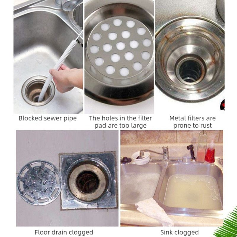 Silicone Anti-clog Filter Cover, Bathroom Drain Hair Catcher, Kitchen Sink Drain Strainer—Light Gray