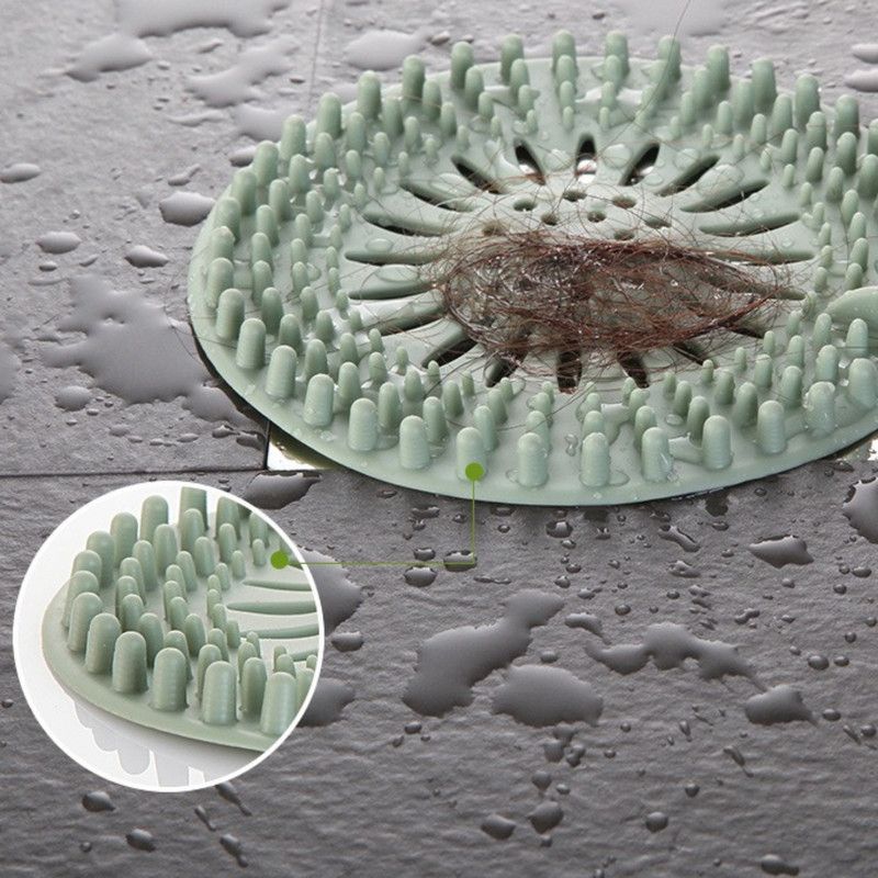 Silicone Anti-clog Filter Cover, Bathroom Drain Hair Catcher, Kitchen Sink Drain Strainer—Light Gray