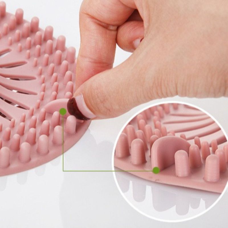 Silicone Anti-clog Filter Cover, Bathroom Drain Hair Catcher, Kitchen Sink Drain Strainer—Light Gray
