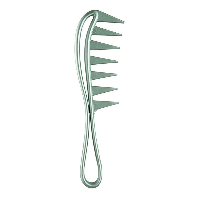 Men's Vintage Pompadour Wide-Tooth Comb, Slick-Back Styling Hair Comb, Plastic Hairdressing Comb—Green