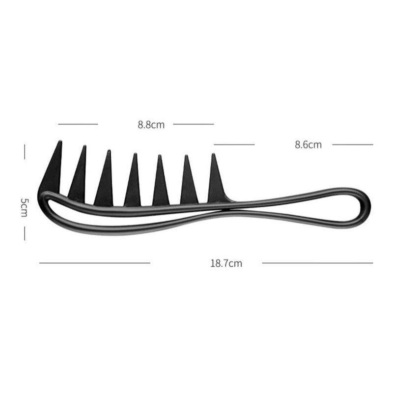 Men's Vintage Pompadour Wide-Tooth Comb, Slick-Back Styling Hair Comb, Plastic Hairdressing Comb—Green