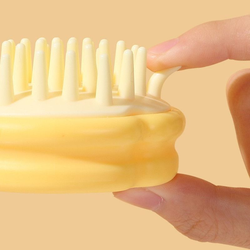 Silicone Shampoo Brush, Wet & Dry Scalp Massage Comb, Cleaning Itch Relief Hair Washing Brush—Blue