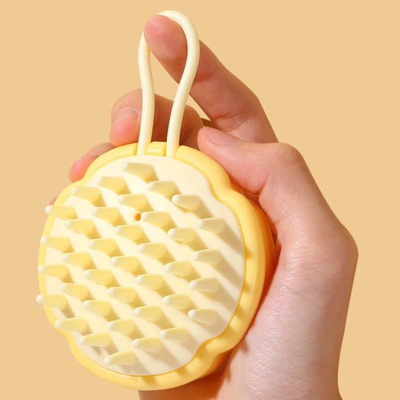Silicone Shampoo Brush, Wet & Dry Scalp Massage Comb, Cleaning Itch Relief Hair Washing Brush—Blue