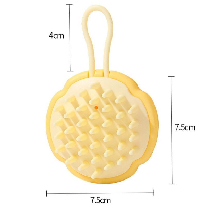 Silicone Shampoo Brush, Wet & Dry Scalp Massage Comb, Cleaning Itch Relief Hair Washing Brush—Blue