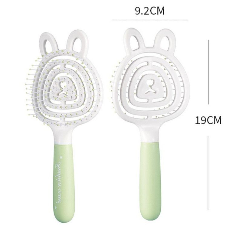 Hollow Massage Comb, Household Detangling Hair Comb, Women's Fluffy No-Pull Hair Brush—Purple
