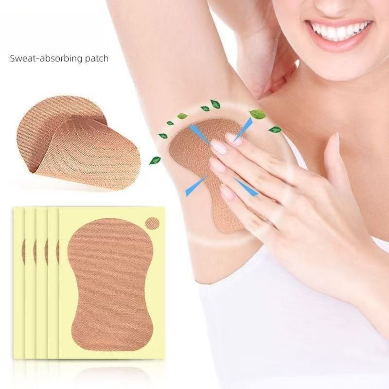 Disposable Underarm Sweat Pads, Unisex Armpit Sweat-Absorbing Patches for Sports, 5 Pairs (10 Pads)