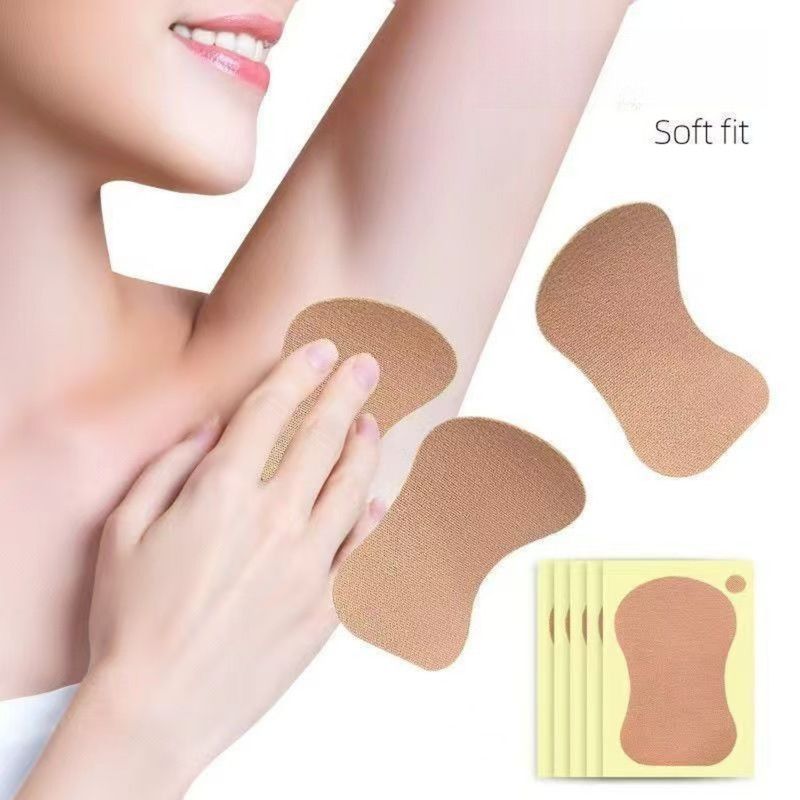 Disposable Underarm Sweat Pads, Unisex Armpit Sweat-Absorbing Patches for Sports, 5 Pairs (10 Pads)