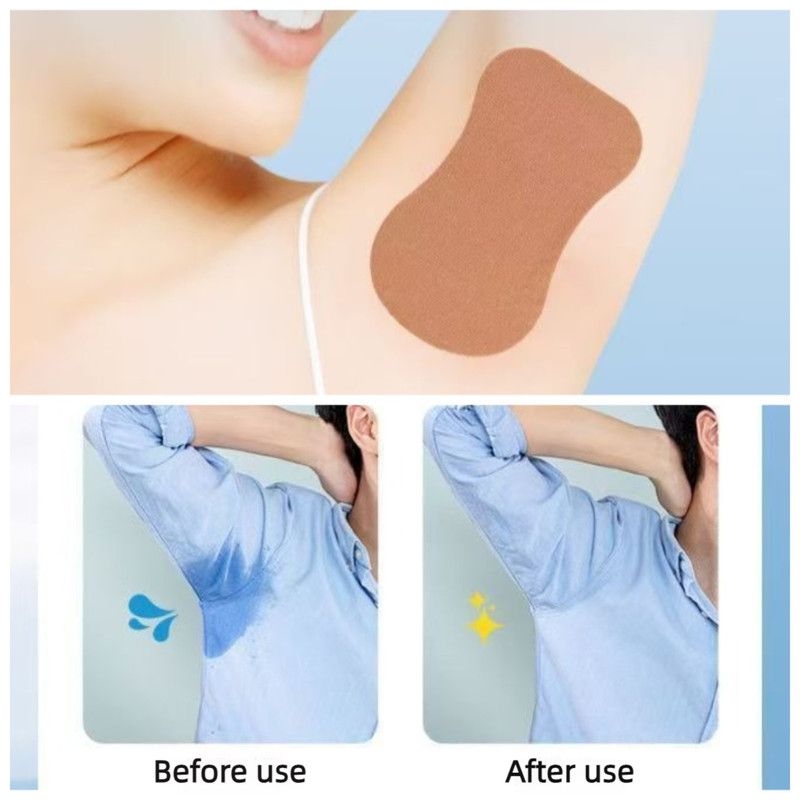 Disposable Underarm Sweat Pads, Unisex Armpit Sweat-Absorbing Patches for Sports, 5 Pairs (10 Pads)
