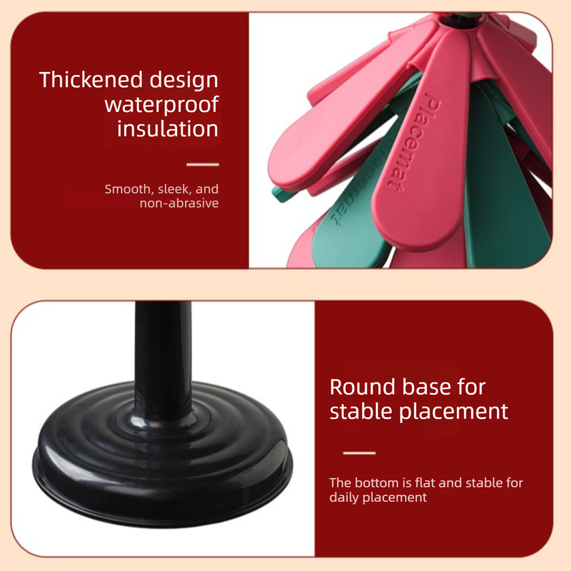 Christmas Tree Trivet, Creative Foldable Heat Resistant Pot Mat & Table Decor
