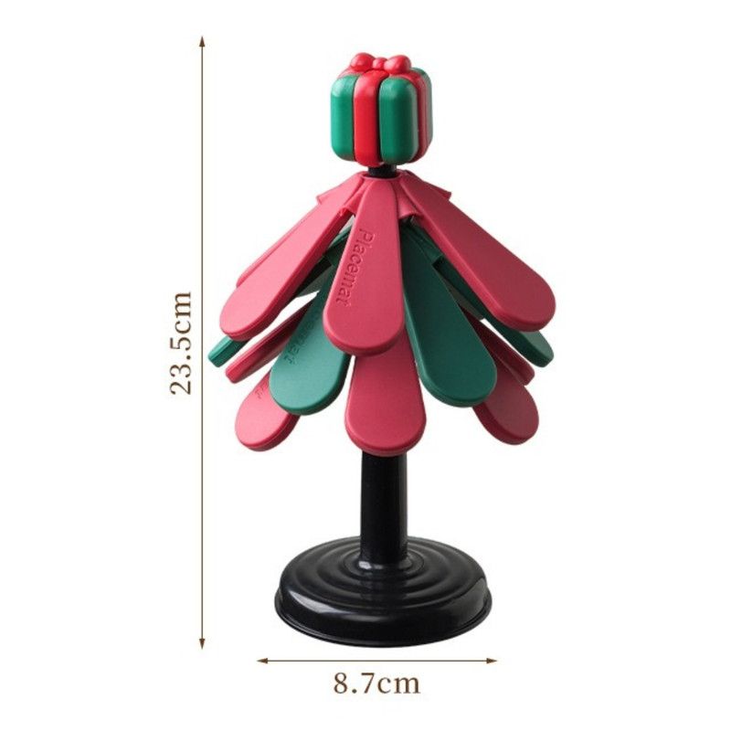 Christmas Tree Trivet, Creative Foldable Heat Resistant Pot Mat & Table Decor