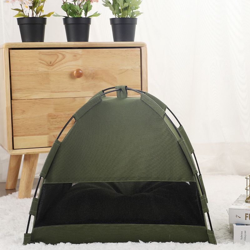 Breathable Foldable Pet Tent Cage for Summer – Indoor & Outdoor Portable Cat/Dog Crate, Size L (50×50cm), Suitable for Pets up to 15 lbs