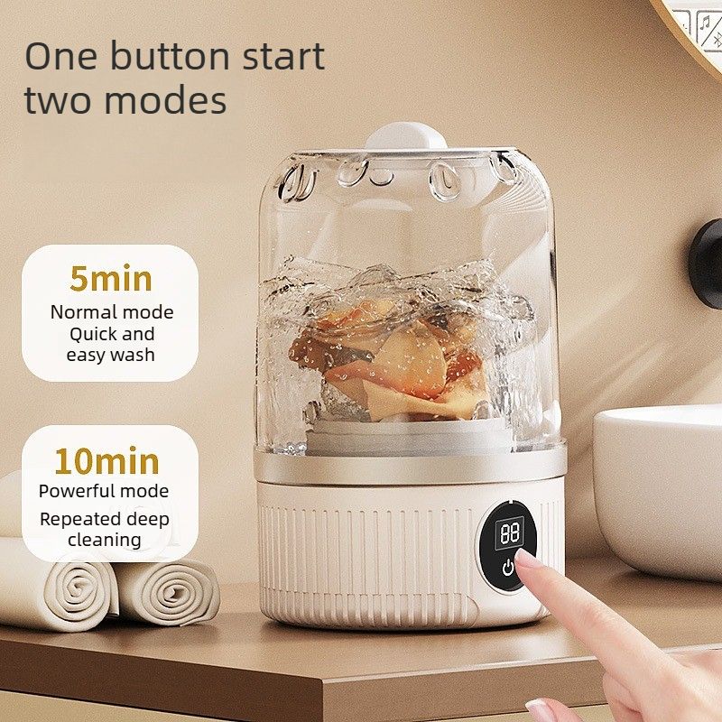 Portable Mini Underwear Socks Washing Machine, Rechargeable Travel Small Personal Laundry Washer