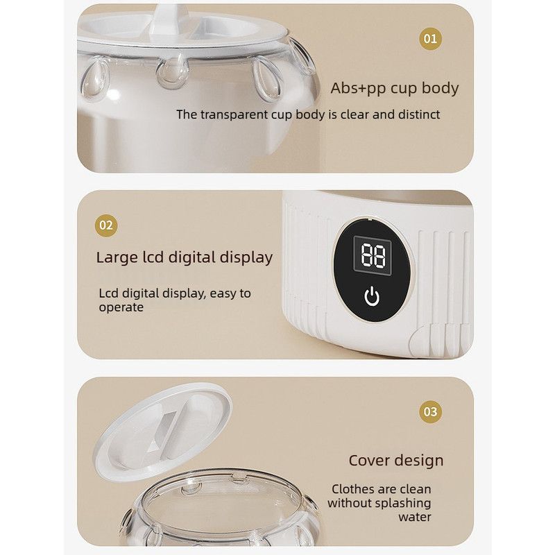 Portable Mini Underwear Socks Washing Machine, Rechargeable Travel Small Personal Laundry Washer