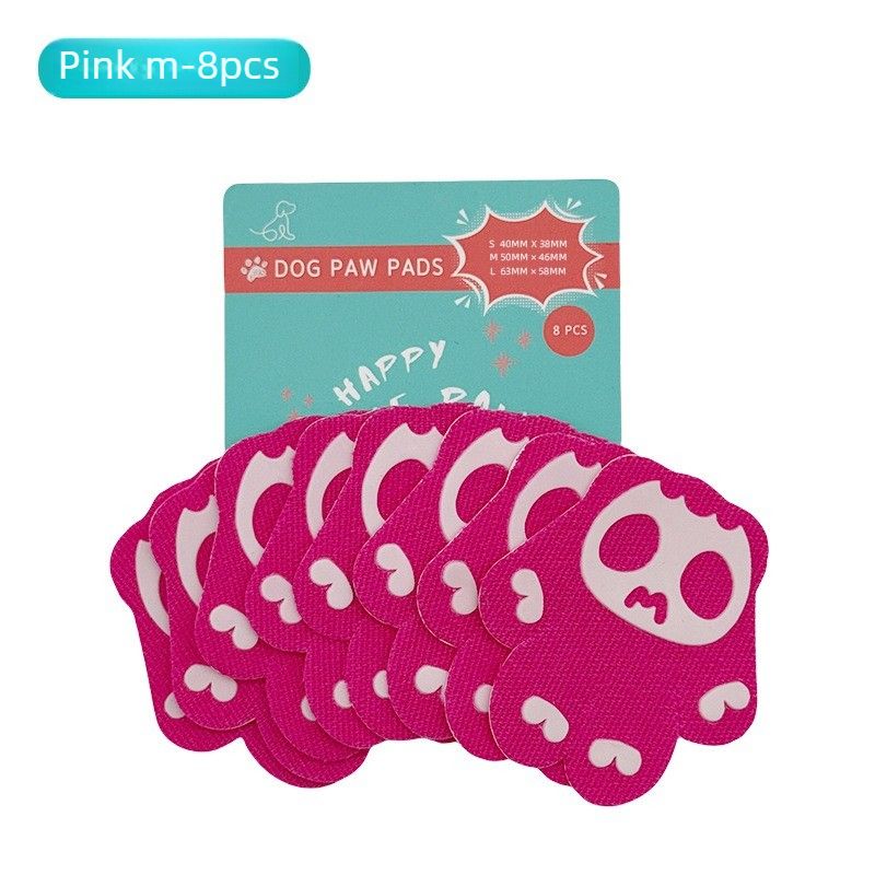 Dog Paw Stickers - Pink - Size M - 8PCS
