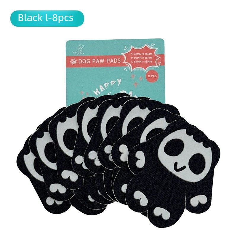 Dog Paw Stickers - Black - Size L - 8PCS