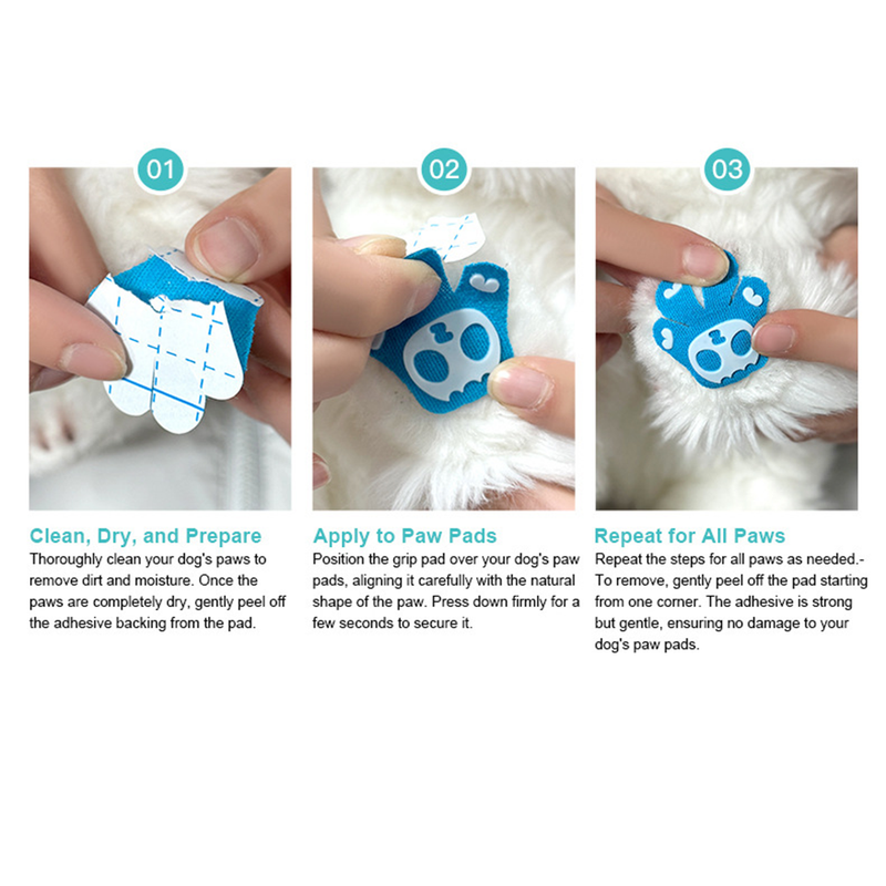Dog Paw Stickers - Black - Size L - 8PCS