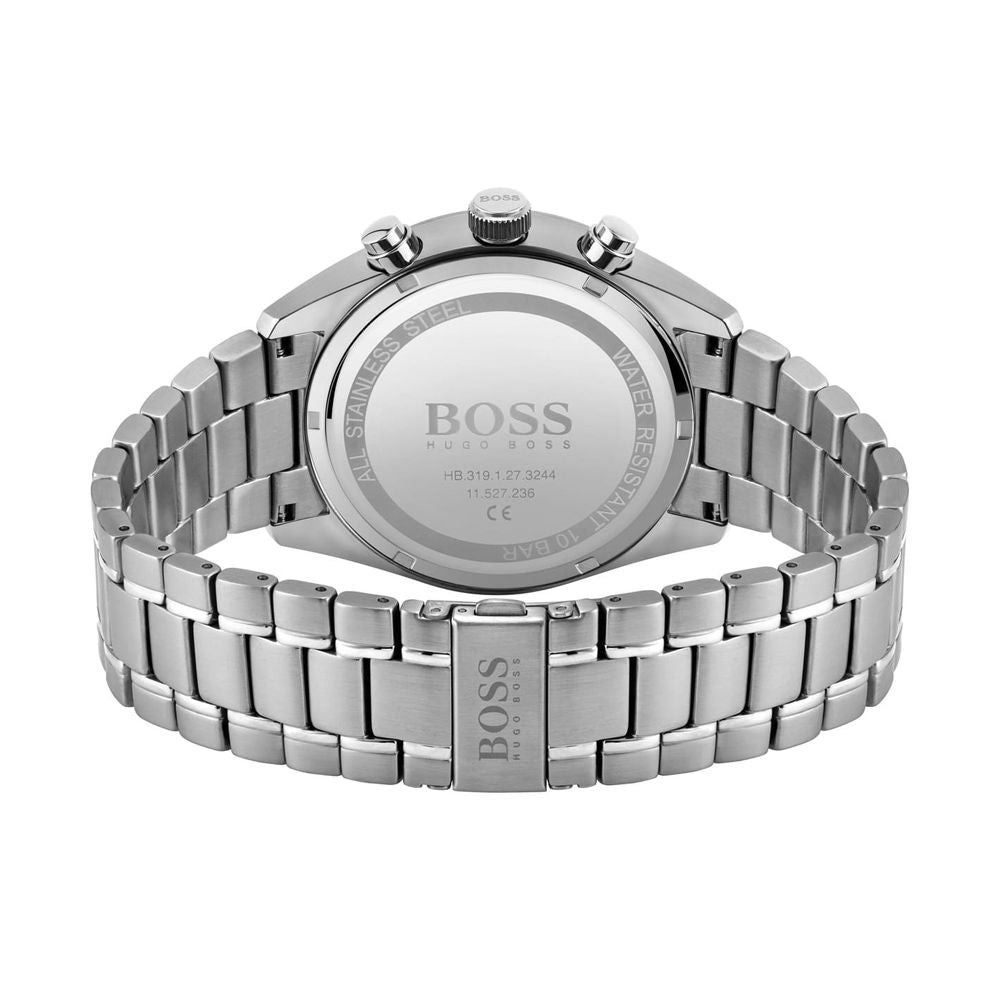 Hugo Boss 1513818 Champion Men's Watch, 44mm Black Ion Plated Stainless Steel Chronograph Wrist Watch for Men, 50M Water Resistant