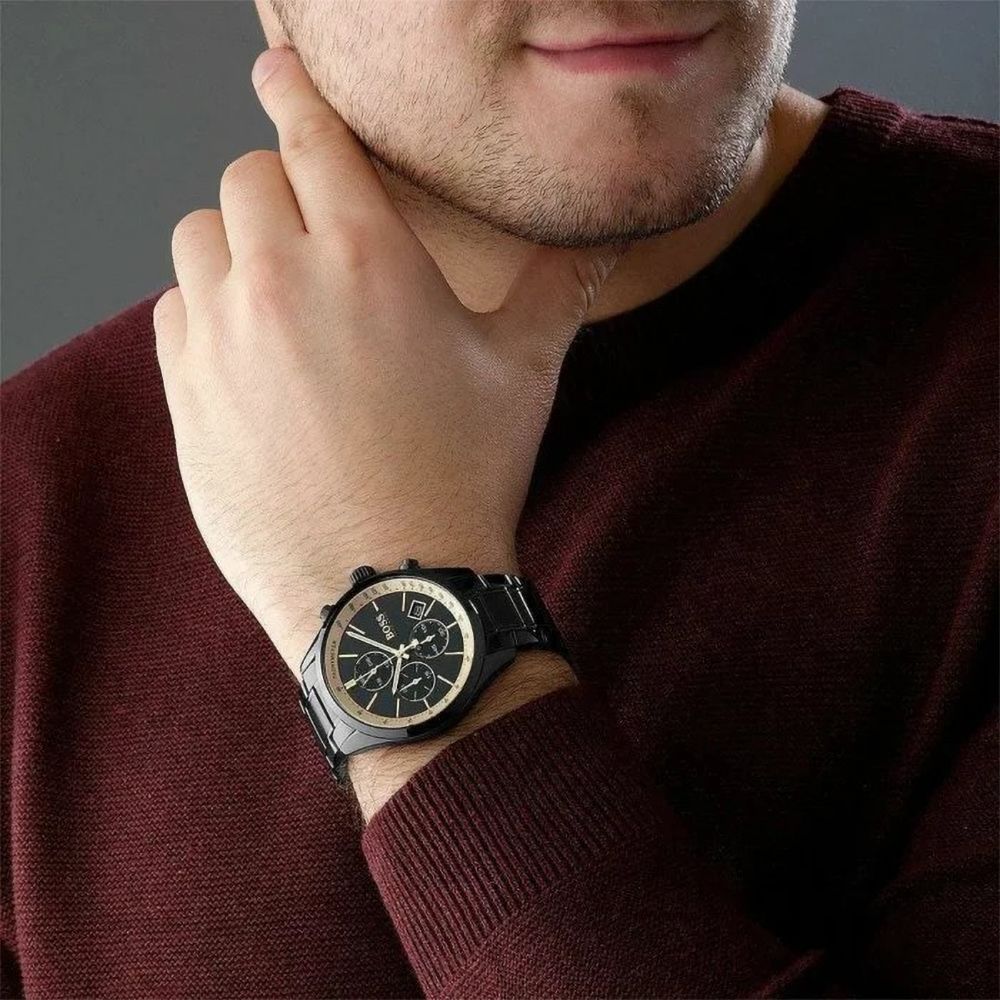 Hugo Boss 1513578 Grand Prix Black 44mm Stainless Steel Men's Watch