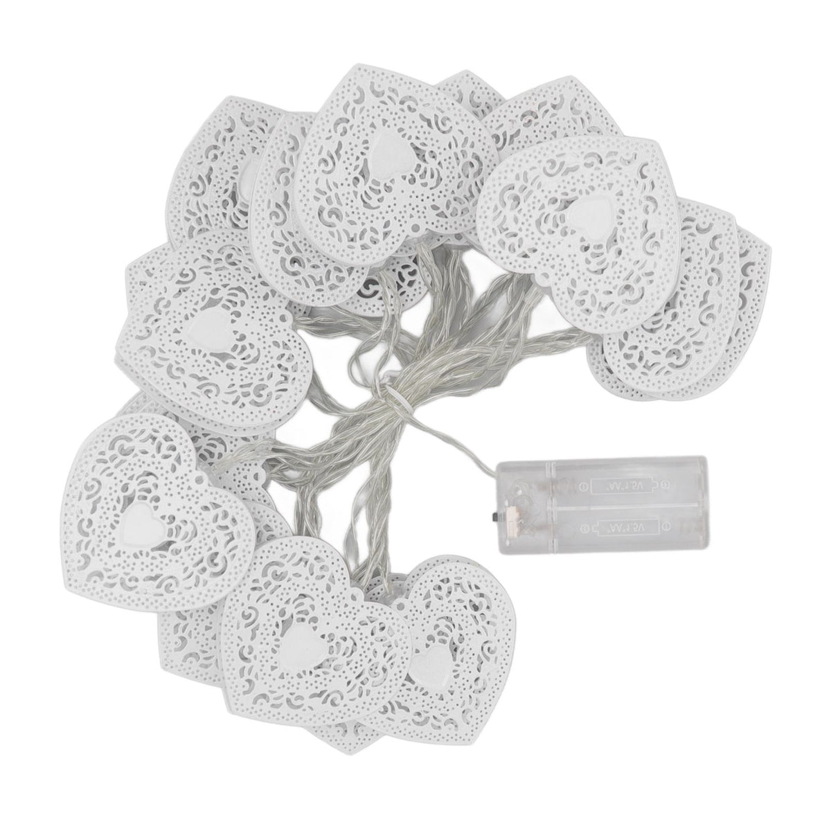 LED Love String Lights Iron 3 Meter Warm 20 Lamp Beads White Decoration Light for Valentine's Day Wedding