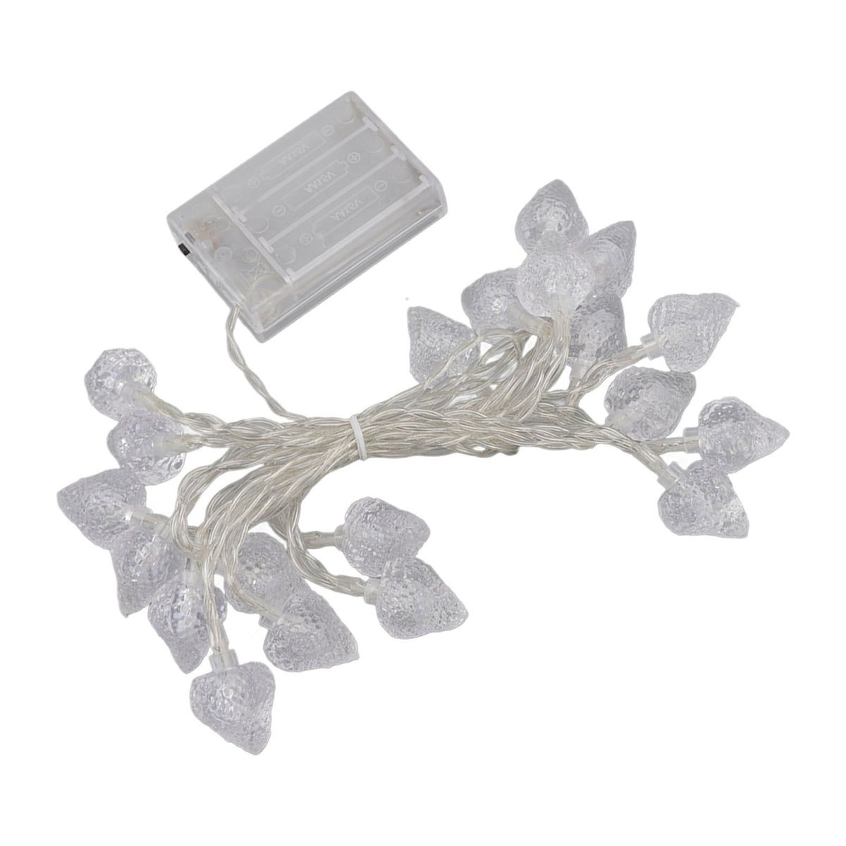 20 LEDs Christmas Lights Outdoor Strawberry Fairy String Lights Battery Powered Festival Decor Light String for Home Room