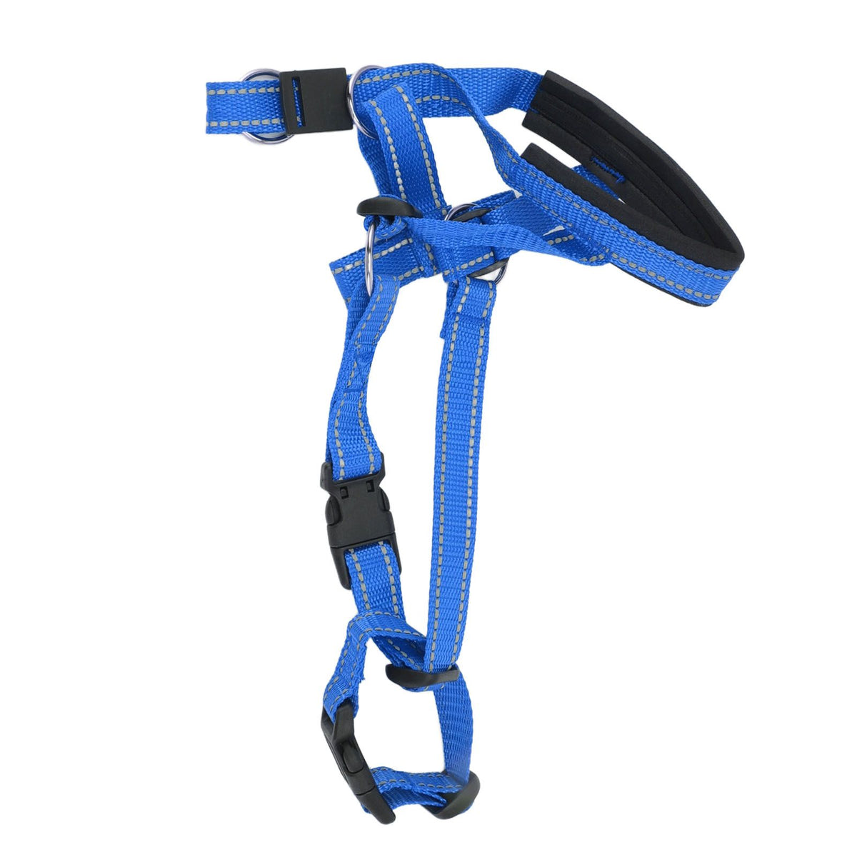 Dog Head Collar Breathable Dog Head Harness Dog Mouth Cover with Adjustable Strap for Outdoor Blue XL
