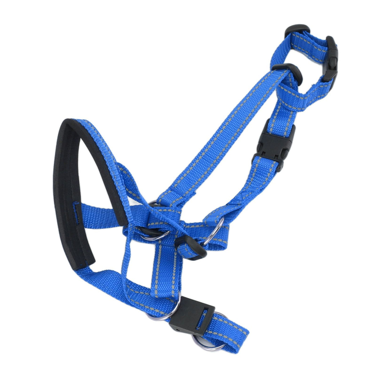 Dog Head Collar Breathable Dog Head Harness Dog Mouth Cover with Adjustable Strap for Outdoor Blue XL