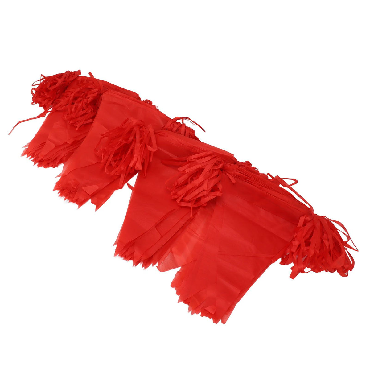 2 Bag Party Banner Triangle Shape Anti Fade Decorative Pennants Flag for Party Decoration 200m Red Rope Red Flag 2 Bag