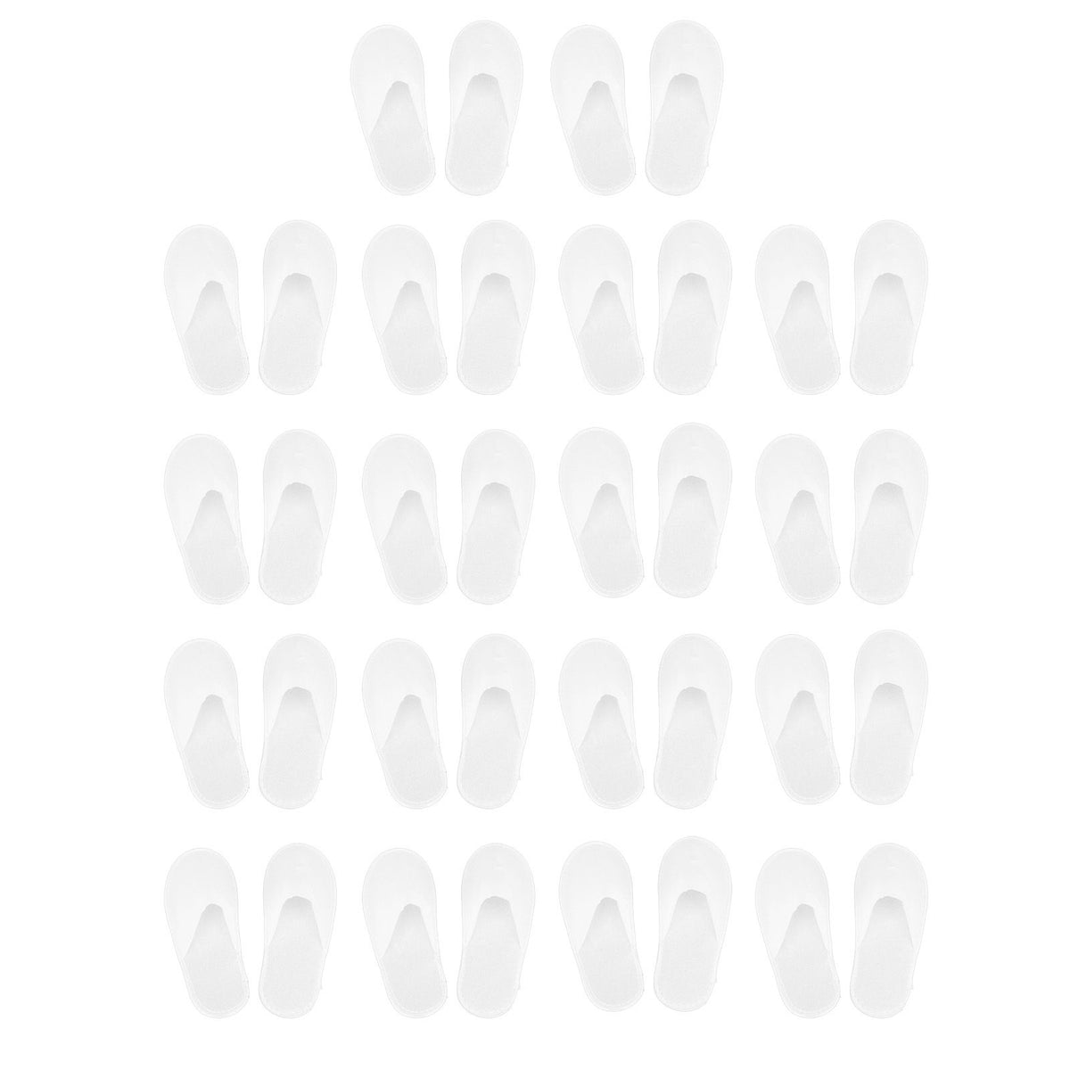 18 Pair Disposable Slippers Prevent Slip Waterproof Sole Soft Lightweight Guest Slippers for Hotel Travel Spa White