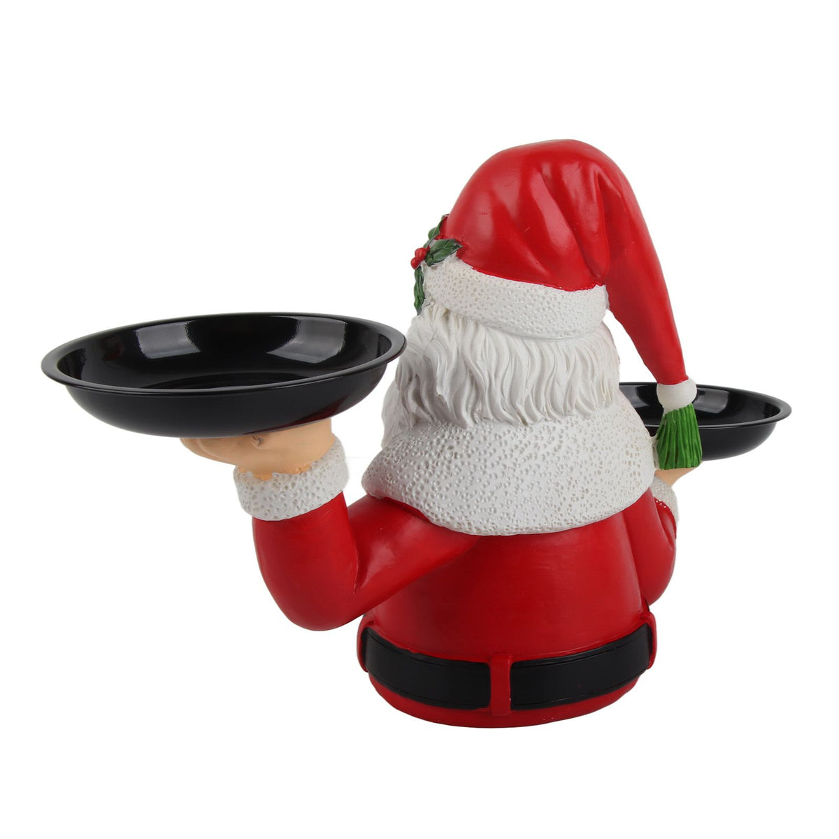 Christmas Snowman Treats Holder Santa Holding Tray Fruit Bowl Rack Resin Home Party Food Snack Storage Rack