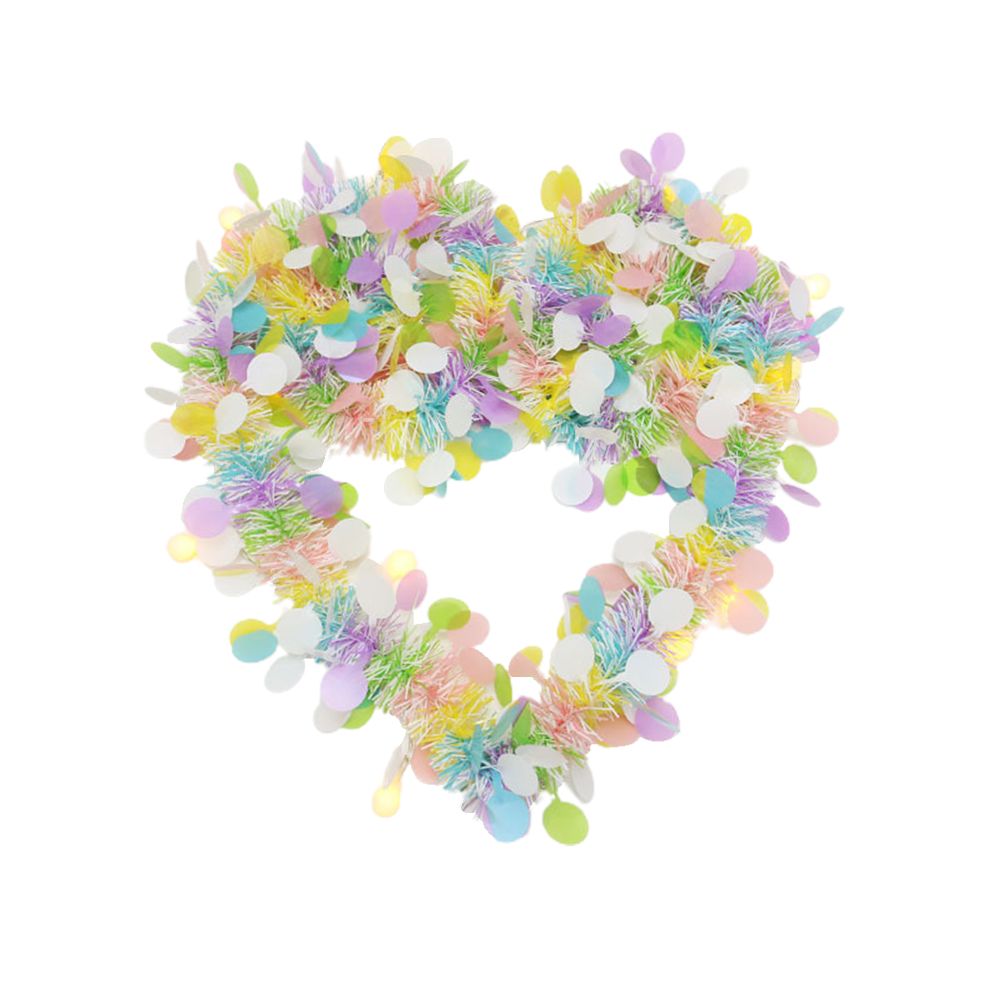 3 Pcs Easter Garland for Mantle Tinsel Garland Mixed Color Wreath Hanging Decorations Easter Tree Ornaments for Party Wall Party Decor