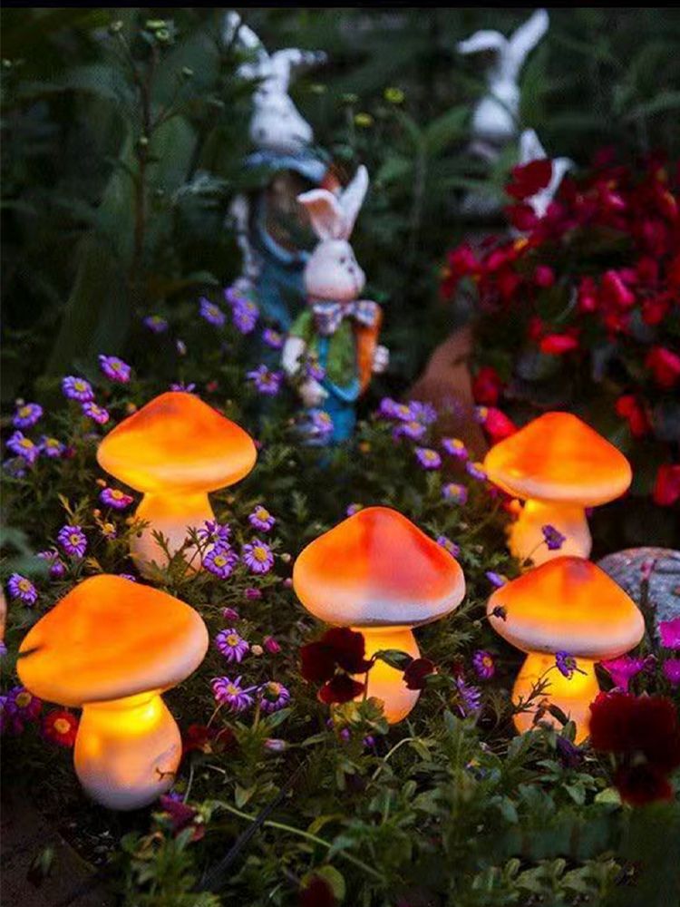 Lawn Garden Mushroom Lights LED Mushroom Lights String Outdoor Decorative Lights