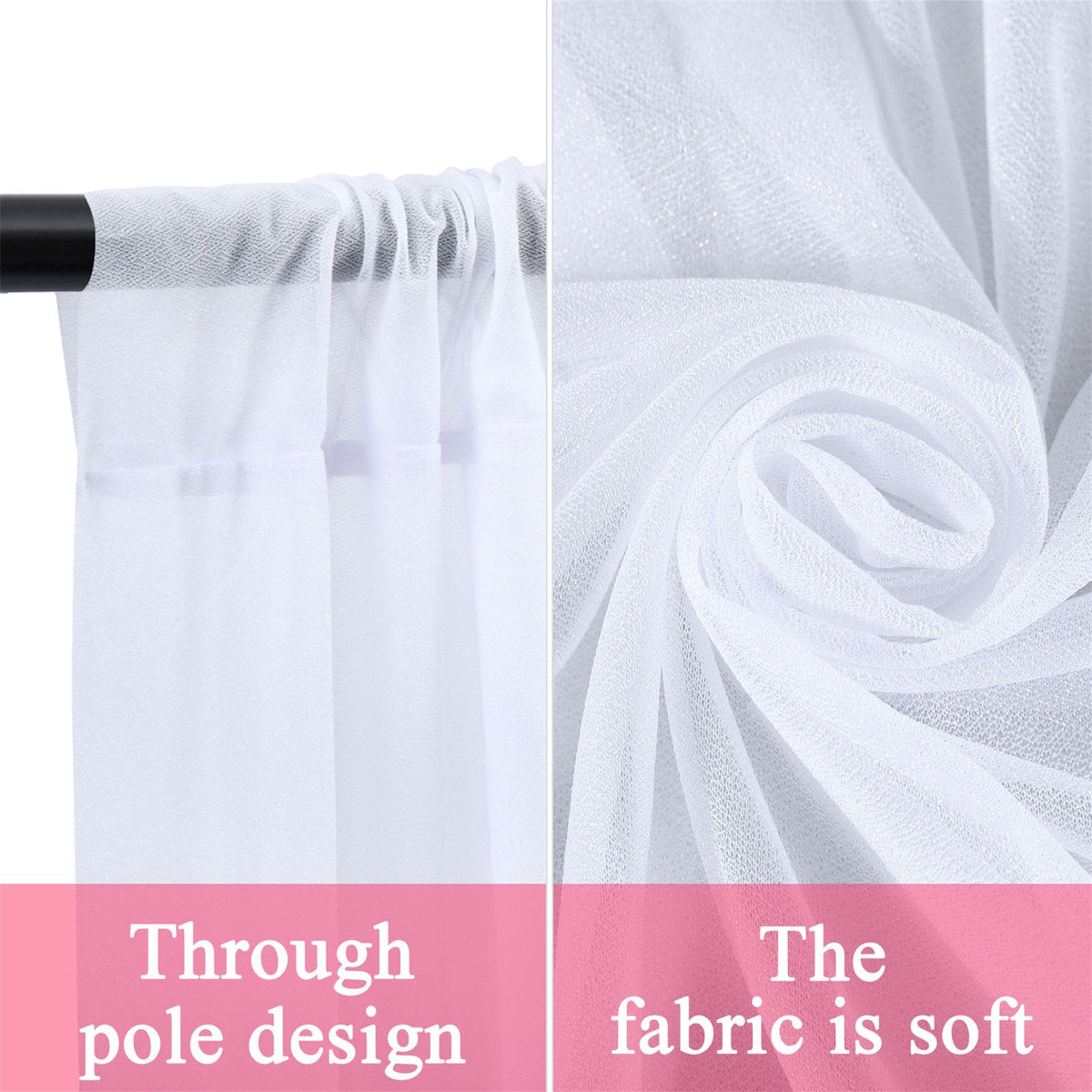 Wedding Arch Draping Fabric Background Decorative Wedding Curtain Wedding Party Props