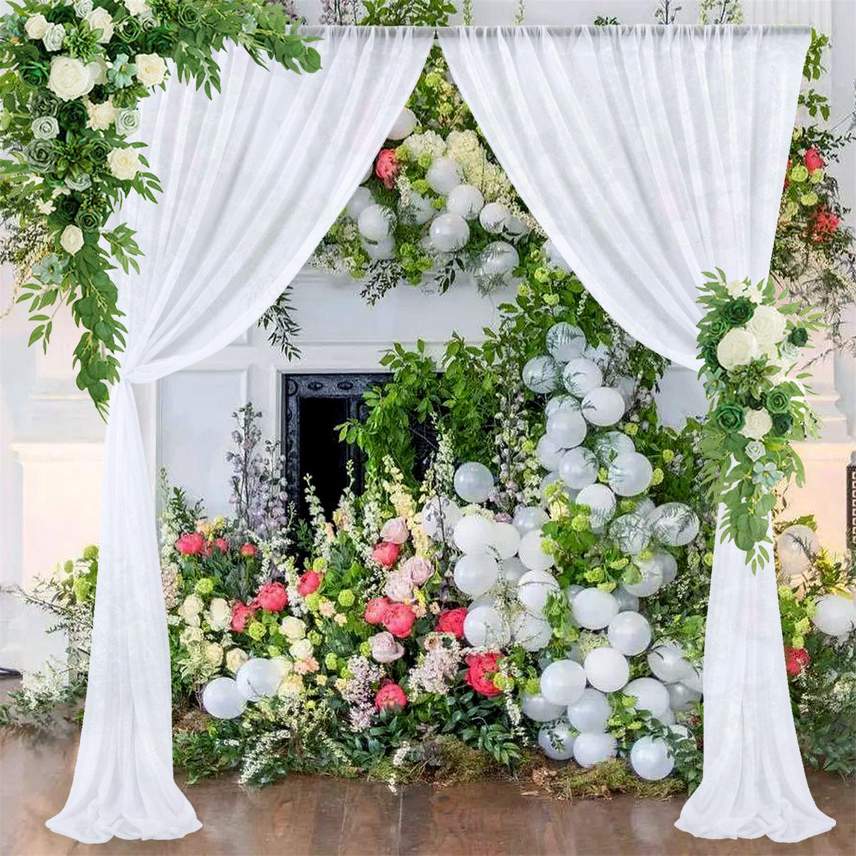 Wedding Arch Draping Fabric Background Decorative Wedding Curtain Wedding Party Props
