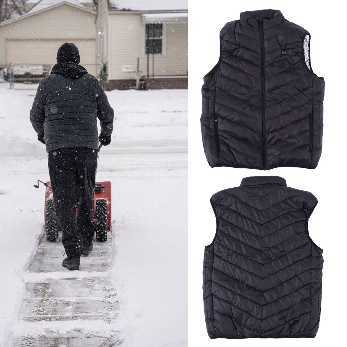 Winter Warm Heated Vest Washable USB Charging Warm Electric Vest for Winter Outdoor2XL