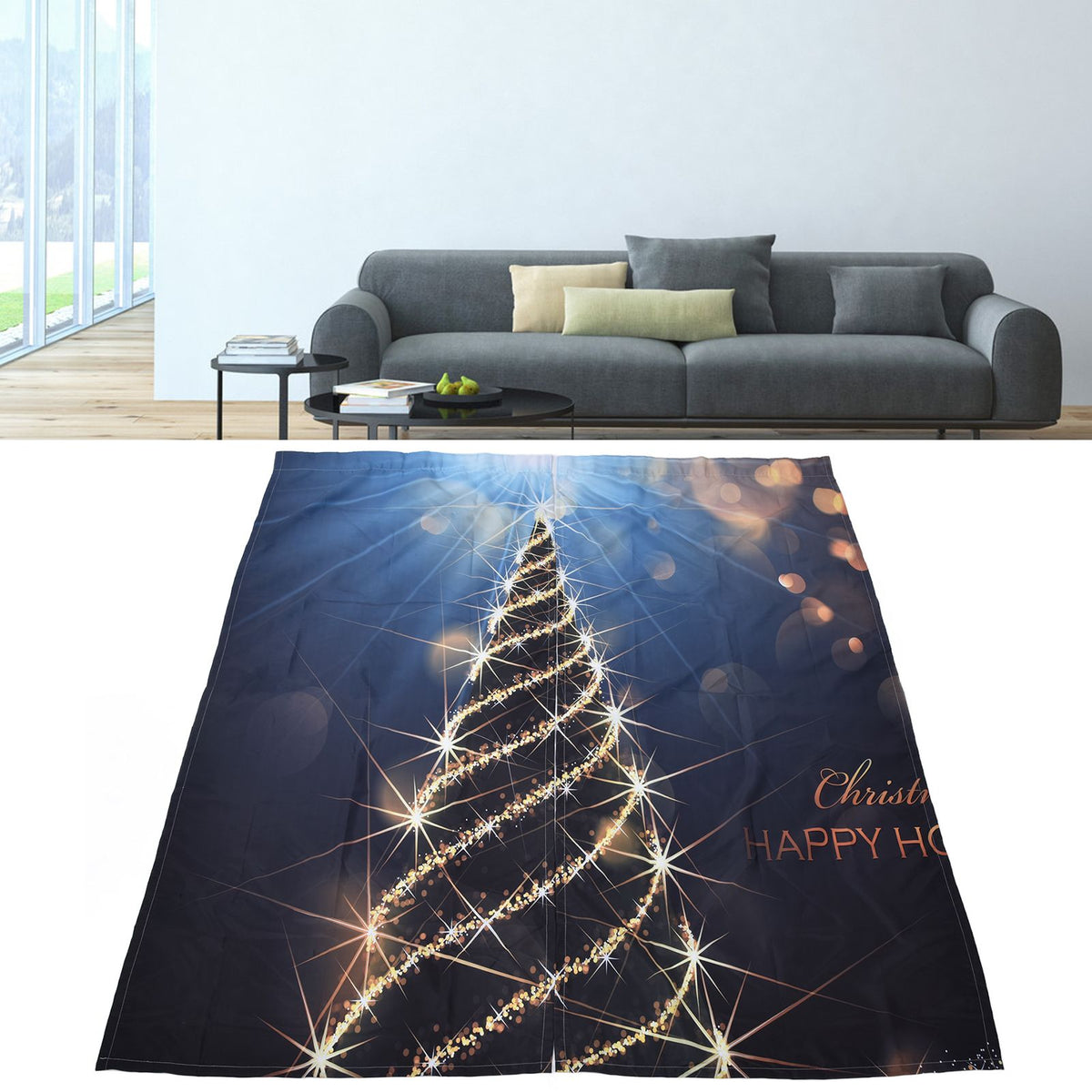 Christmas Curtain 3D Digital Printing Merry Christmas Outdoor Curtain for Outdoor Porch Balcony Christmas Decoration150x166cm Christmas 15