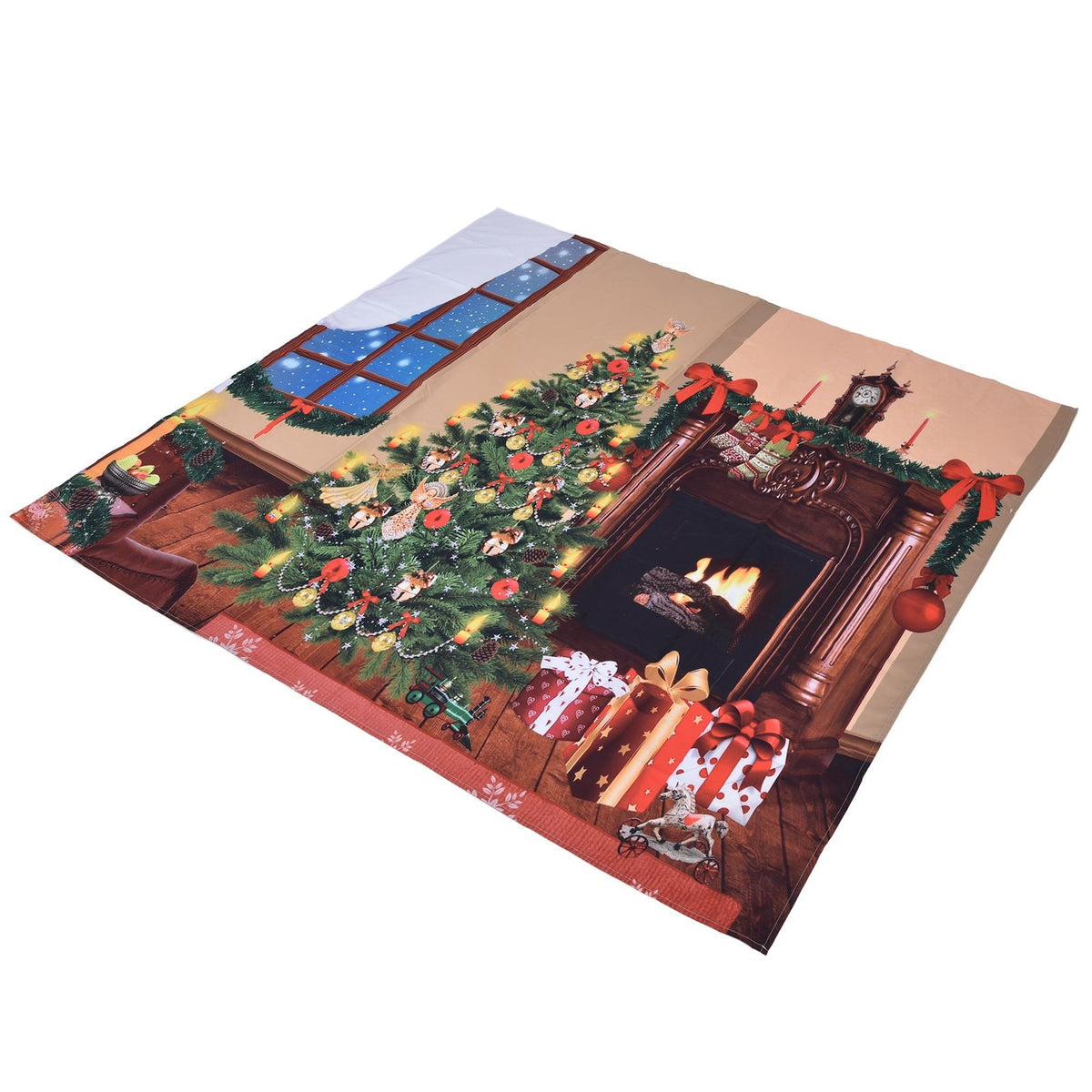 Christmas Tapestry Multi Purpose Exquisite Appearance Polyester Fiber Christmas Wall Tapestry230x180cm