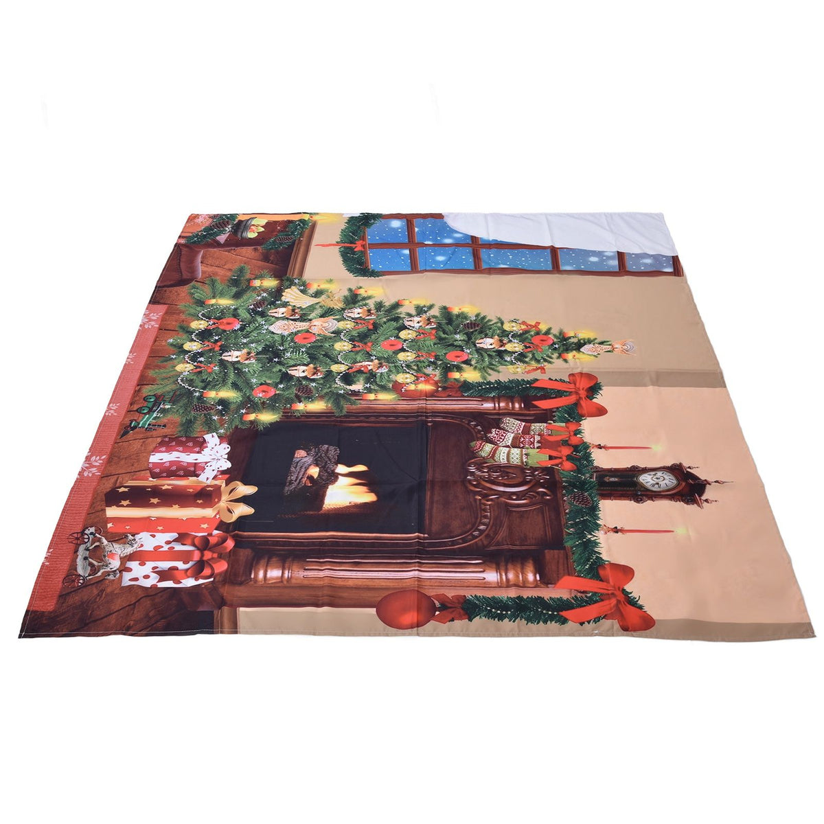 Christmas Tapestry Multi Purpose Exquisite Appearance Polyester Fiber Christmas Wall Tapestry230x180cm
