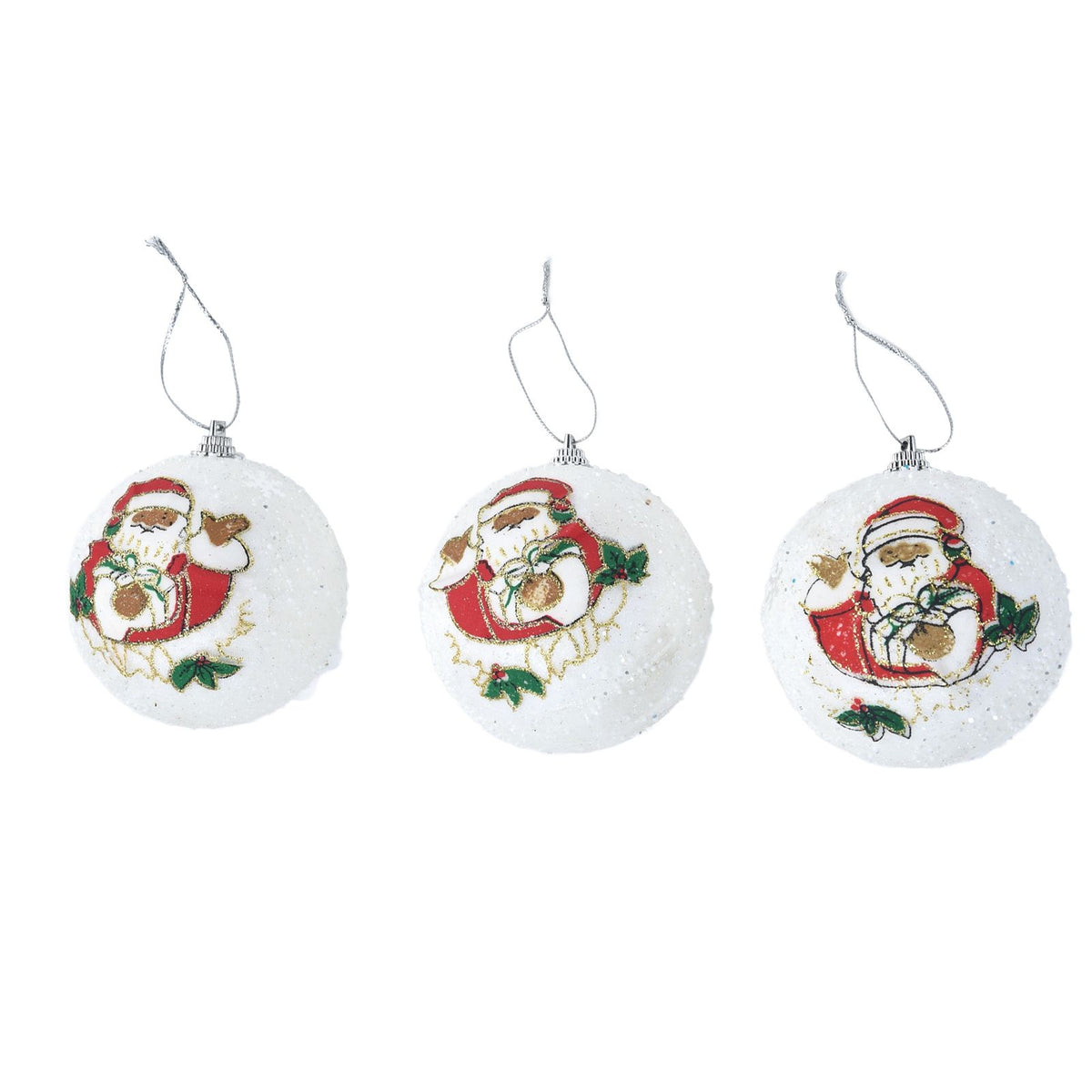 3PCS Christmas Ball Foam Hanging Christmas Tree Ornament for Festival Party DecorationWhite